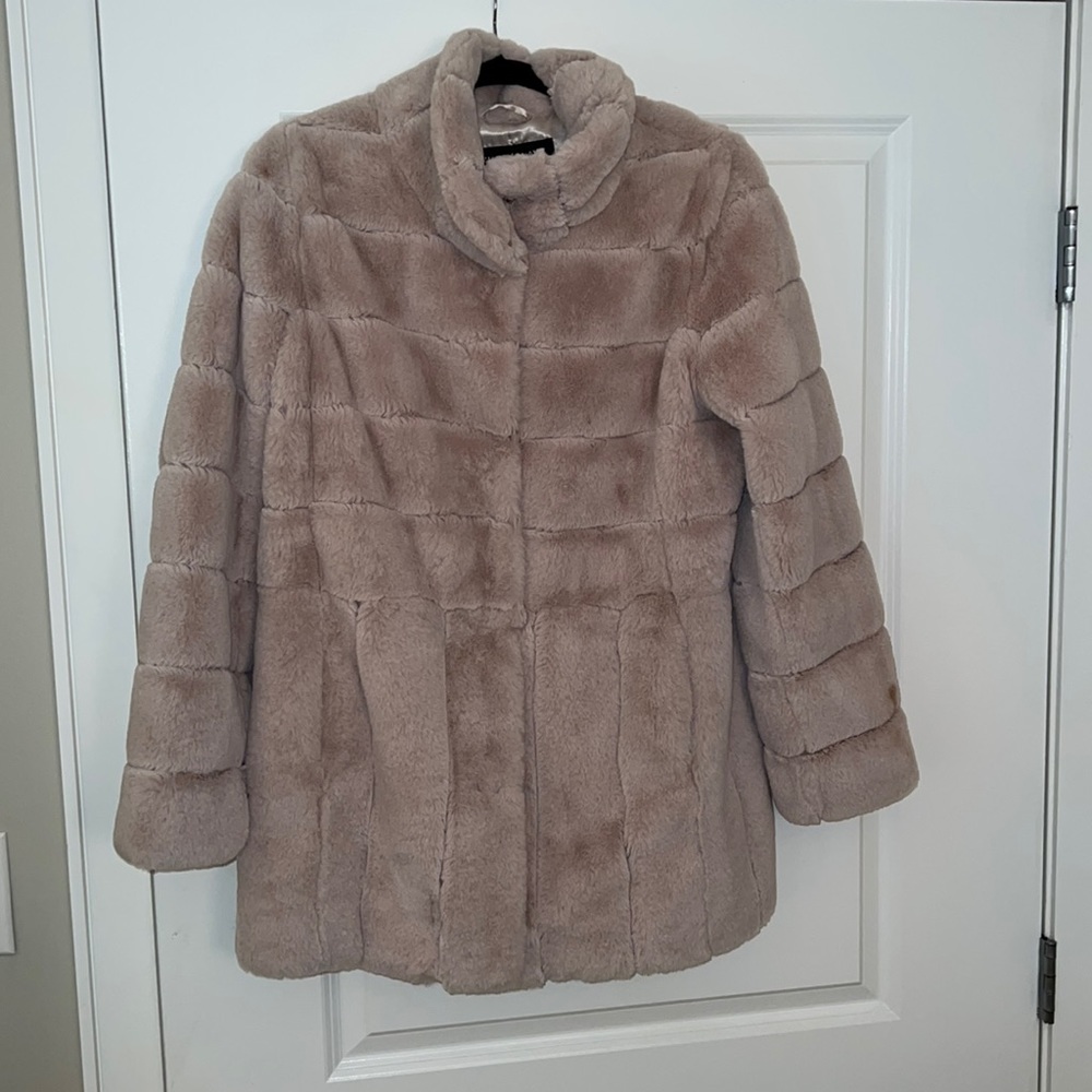 Beige Faux Fur Jacket